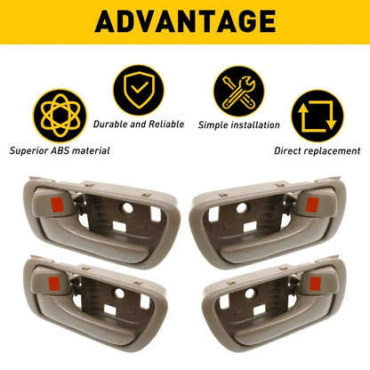 Set of 4 Door Handles for Toyota Camry (2002–2006) Beige Plastic