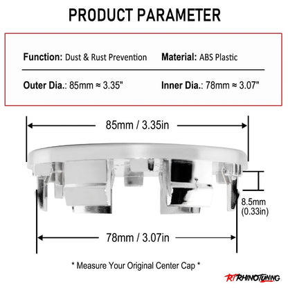 85mm Chrome Exhaust Tip for Universal Fit (3.35in OD, 3.07in ID)