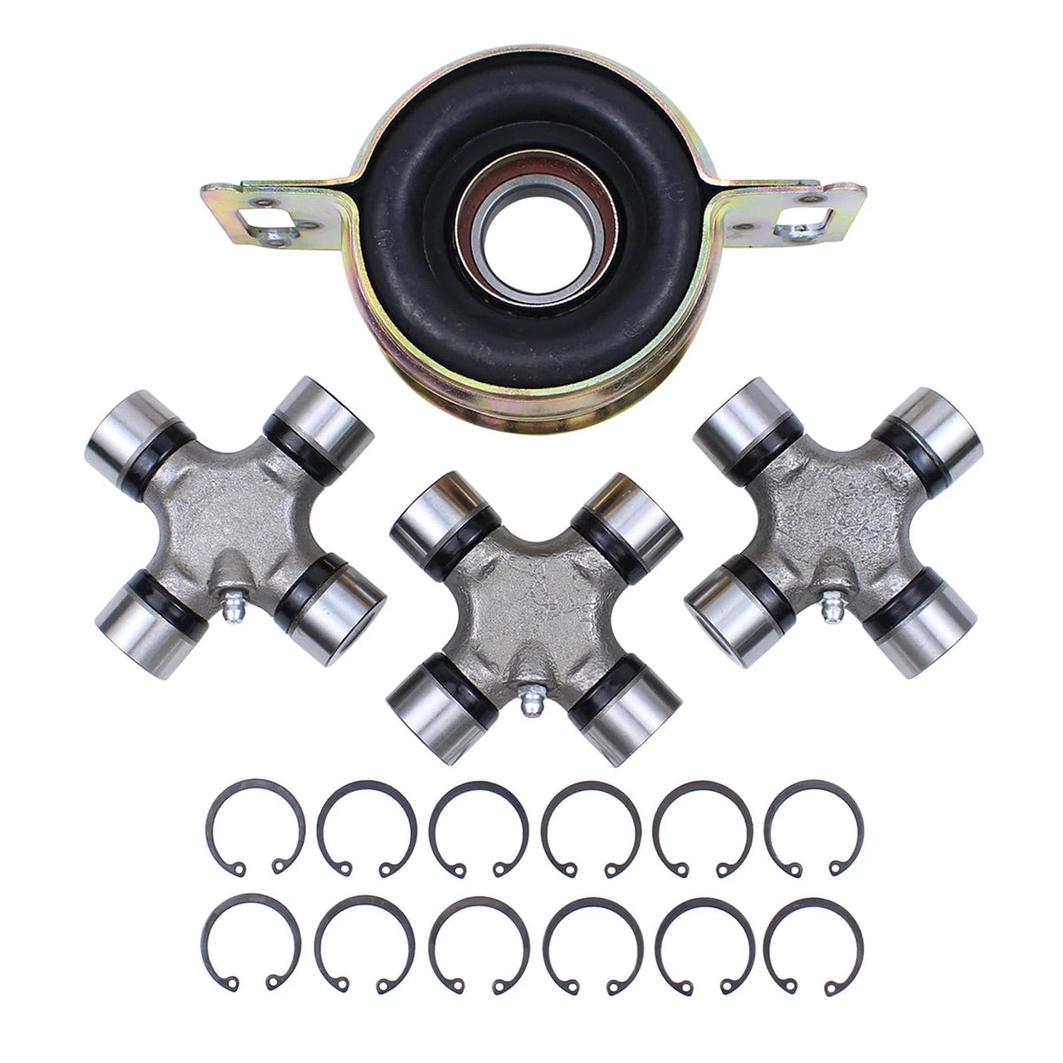 Drive Shaft Center Support Bearing and U-Joints Kit for Toyota
