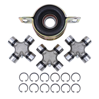 Drive Shaft Center Support Bearing and U-Joints Kit for Toyota