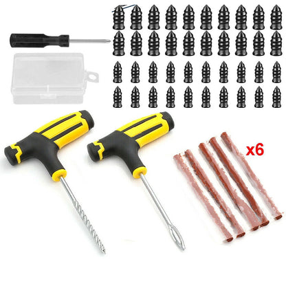 Tire Puncture Repair Plug Kit for Cars - Tubeless Needle Patch Tool