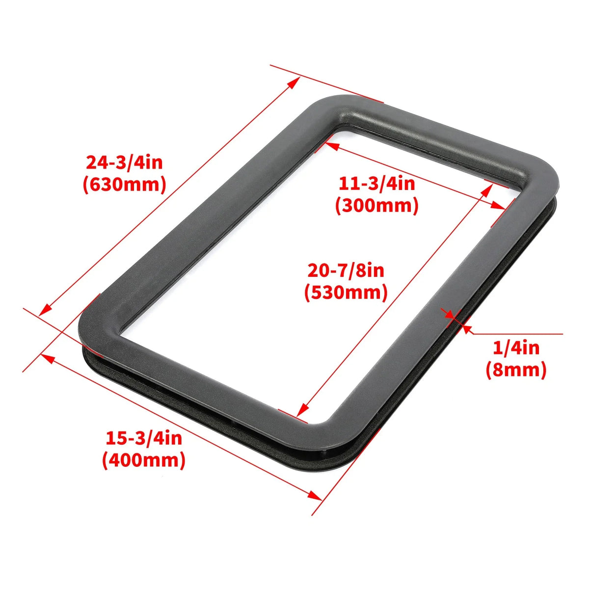 RV Entrance Door Window Frame for Camper Trailer (15.7" x 24.8")