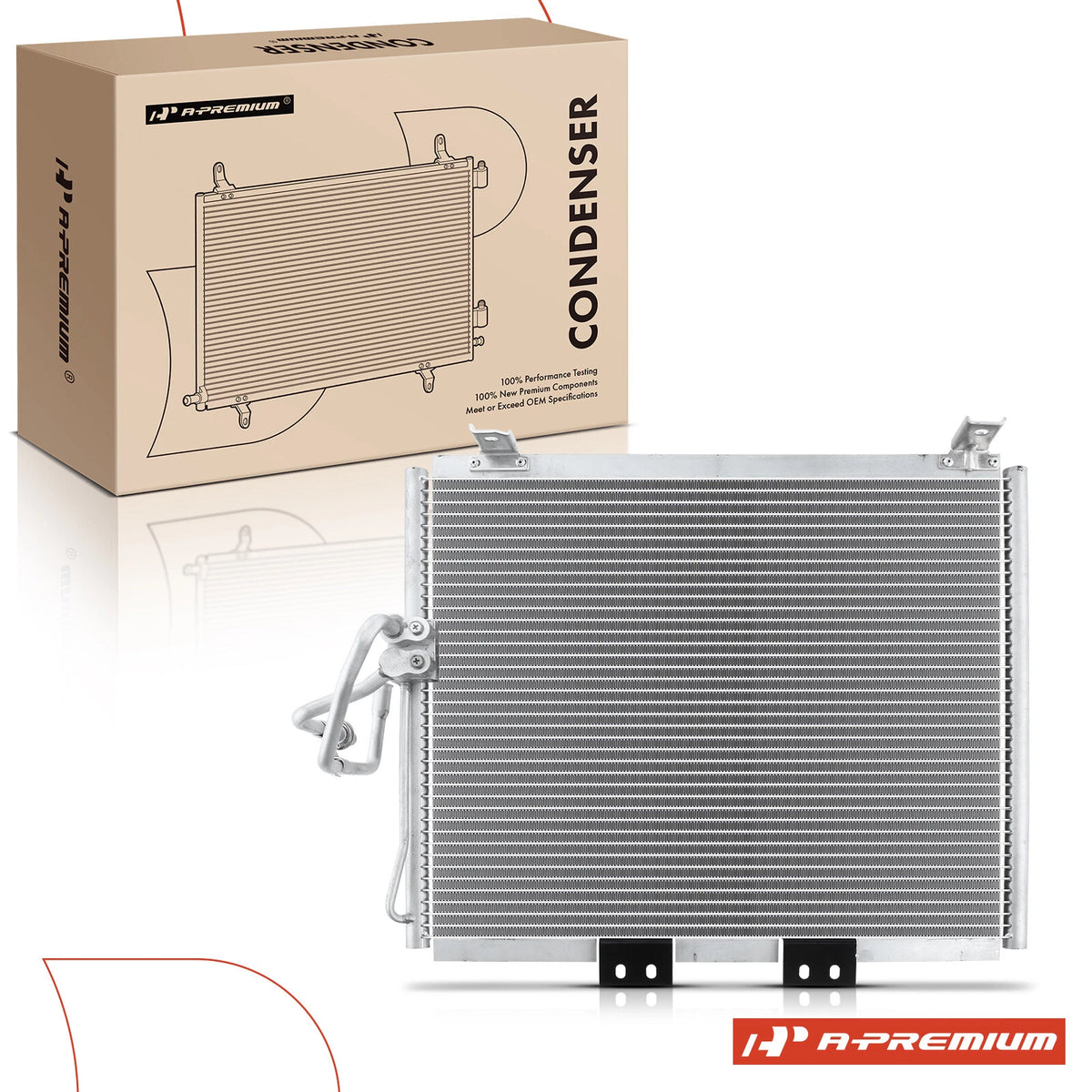 A-Premium A/C Condenser w/ Bracket for Jeep Wrangler TJ (1997–1999) 55036366AB