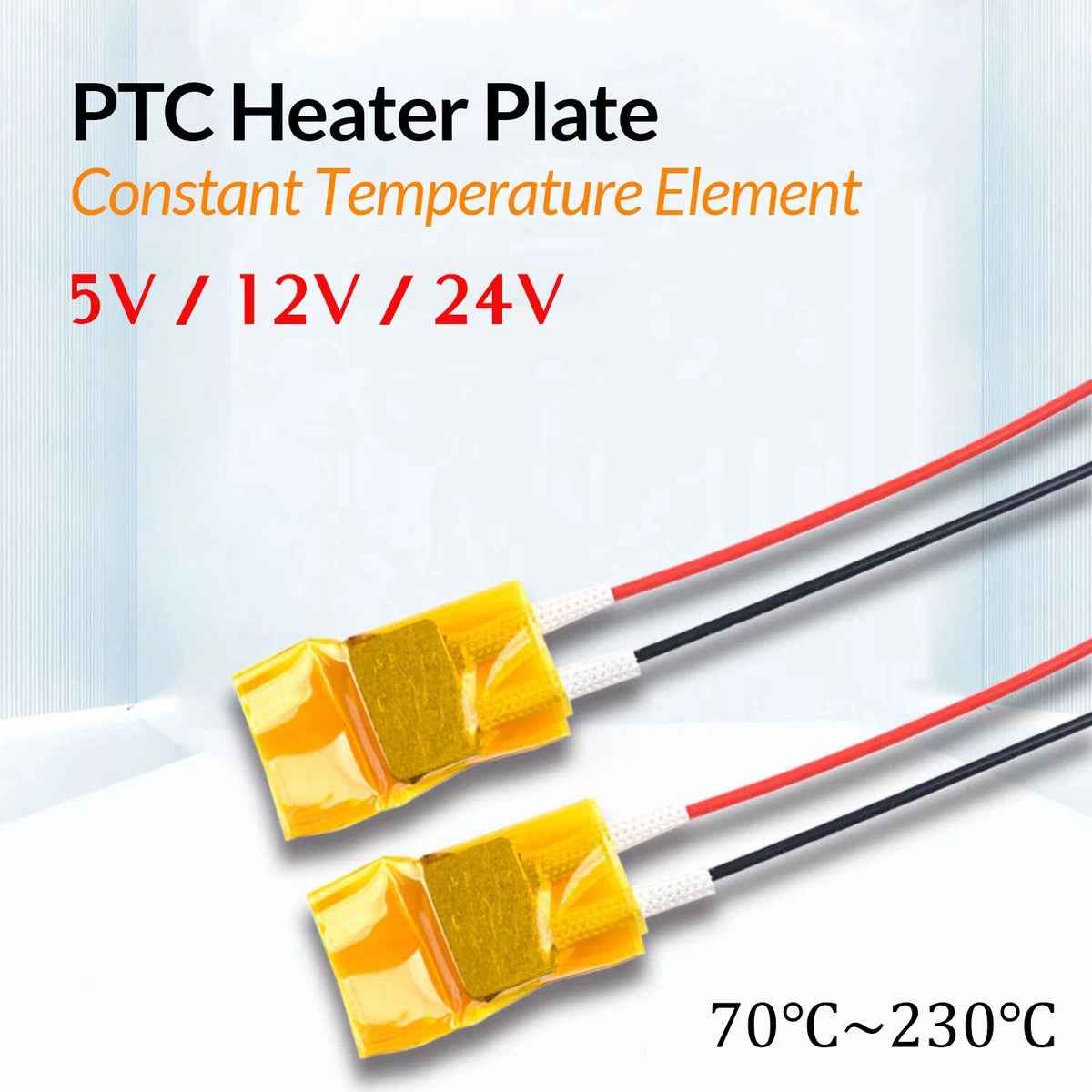 PTC Heater Plate for 5V 12V 24V Constant Temperature Element Thermostat