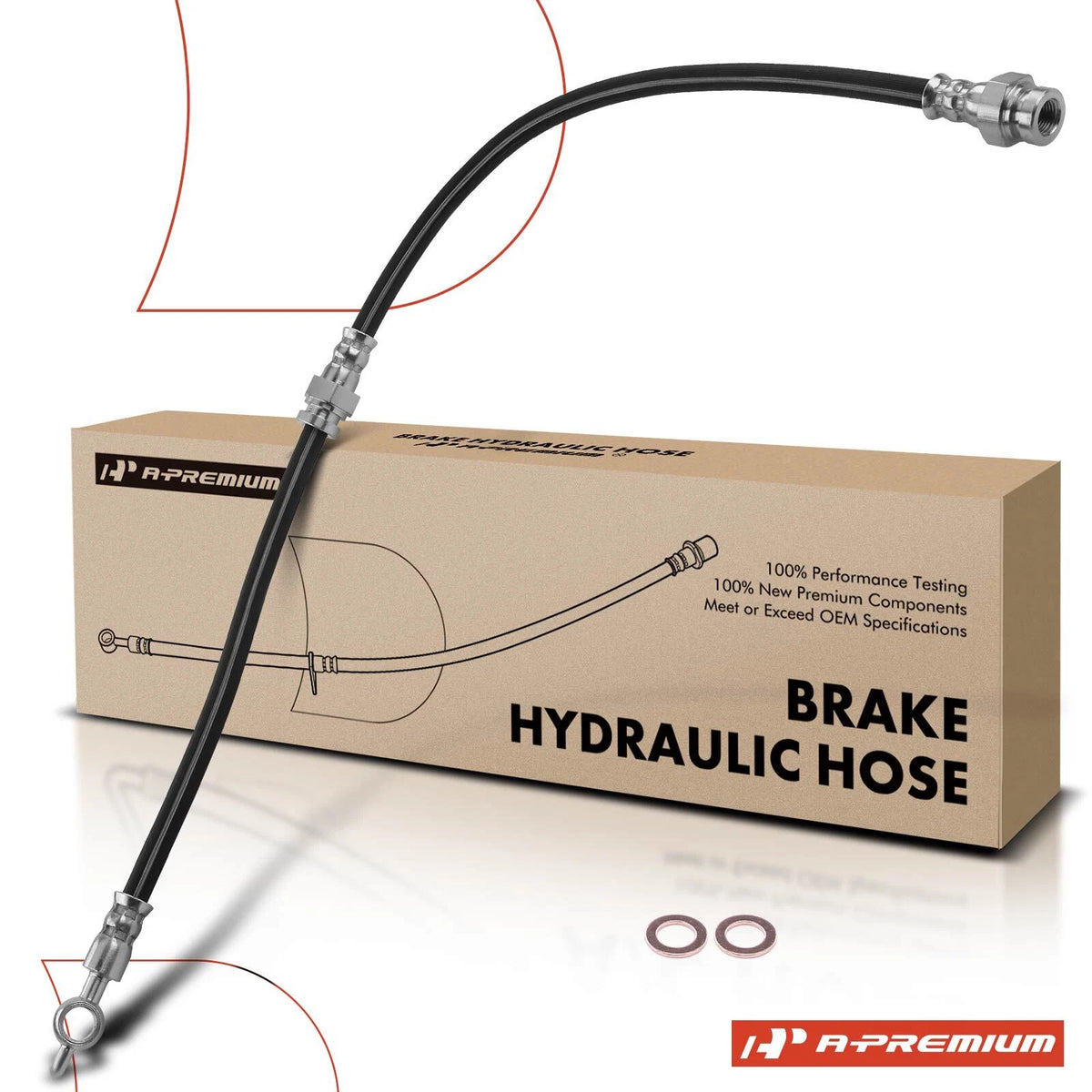 Front Brake Hydraulic Hose for Mazda MPV (1989–1998) H38754, LA0143980A, 2203842