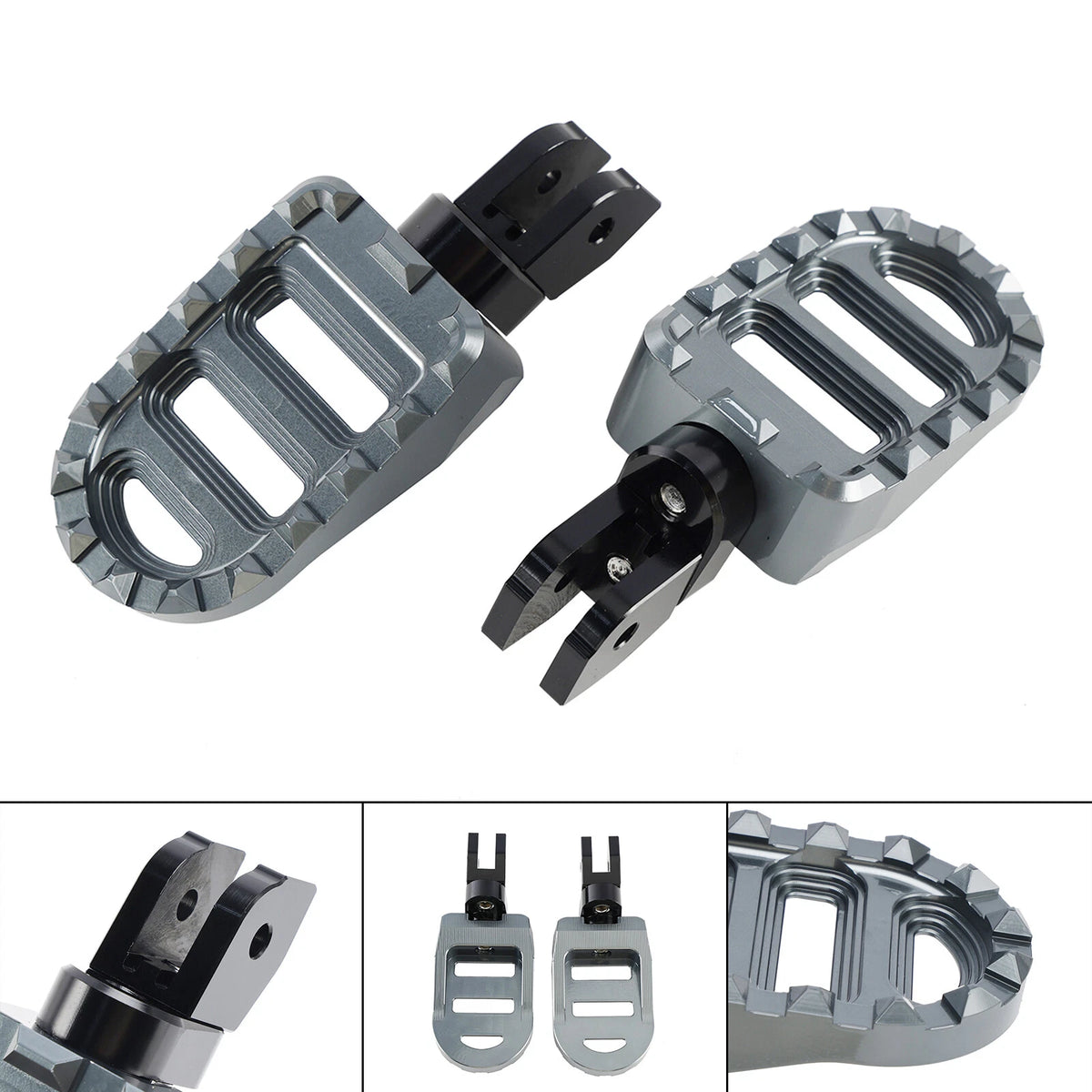 Front Footrests Foot Pegs for Moto Guzzi Stelvio/V100 Mandello/V7 850 (FP-359-Gray)