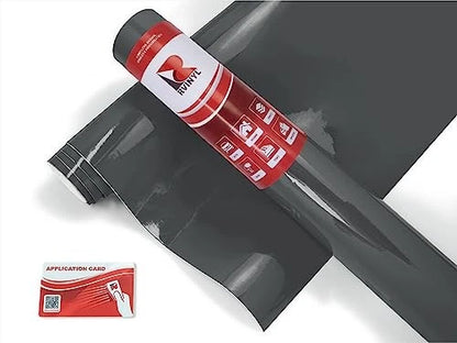 Gloss Dark Gray Vinyl Car Wrap Sheet Roll 36" x 60" for Custom Applications