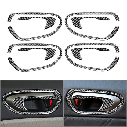 8Pcs Carbon Fiber Interior Door Handle Bowl Trim for Honda Civic (2006–2011)