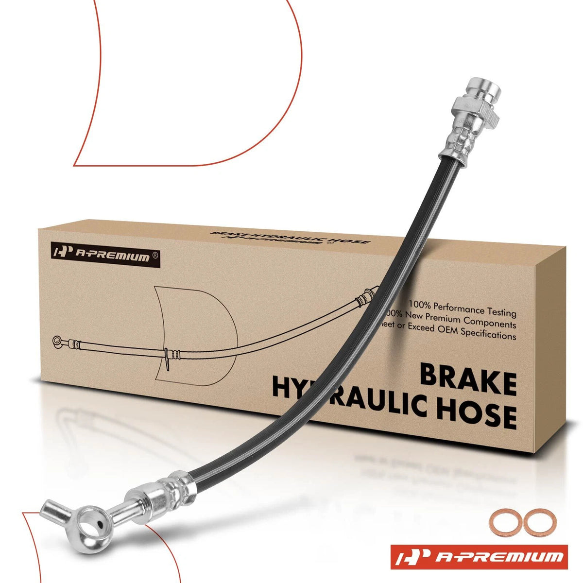 Rear Right Brake Hydraulic Hose for Hyundai Elantra (2009–2012) 587372L500, 2201582