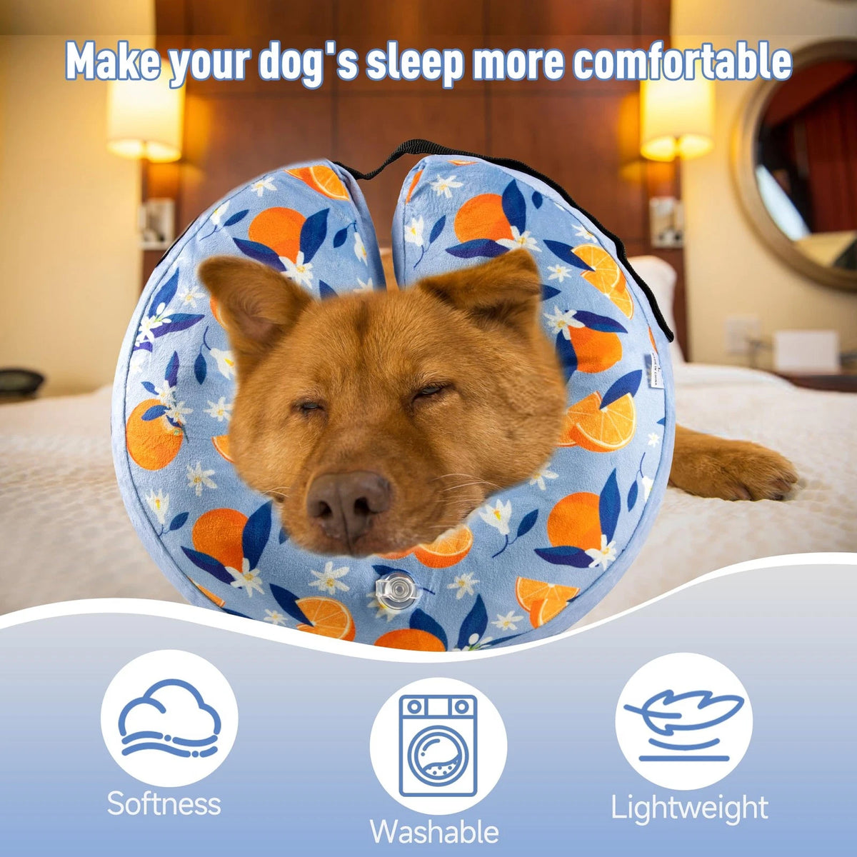 Inflatable Dog Cone for Alternative Use (Soft Collar)
