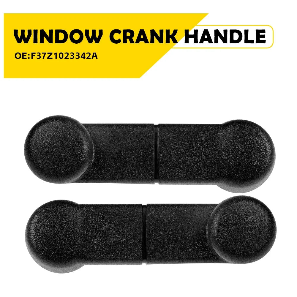 2 Inside Manual Window Crank Handles Black for Ford Ranger F150 (1993–2011)