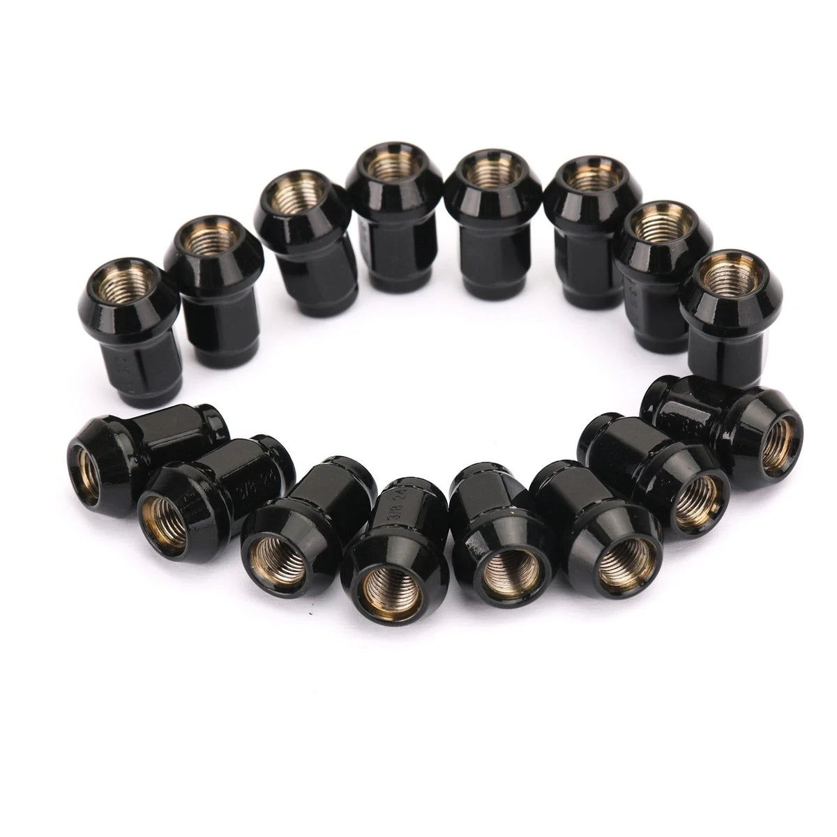 16x Black Wheel Lug Nuts 3/8" 24 Tapered for Polaris Ranger RZR (2008–2023)