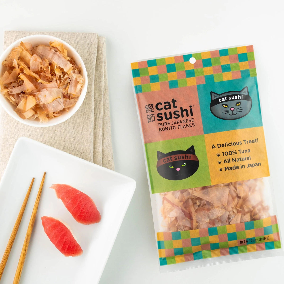 Cat Sushi Bonito Flakes Classic Cut for Cats (0.7oz Pack of 1)