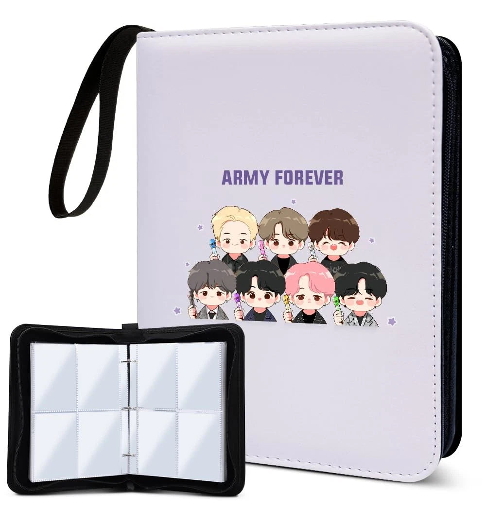 Photocard Binder for Compact Storage (400 Pockets) - Purple-Army