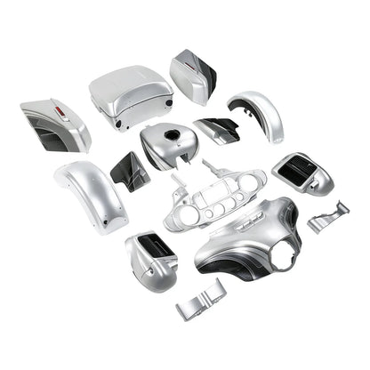 Fairings Bodywork for Harley Electra Glide (2014–2024) Silver/Black Honeycomb Fade