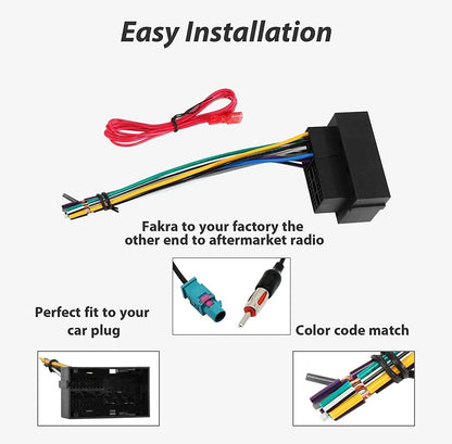 Radio Wire Harness Antenna Adapter Plug for Jeep Dodge Ram Chrysler (2015–2020)