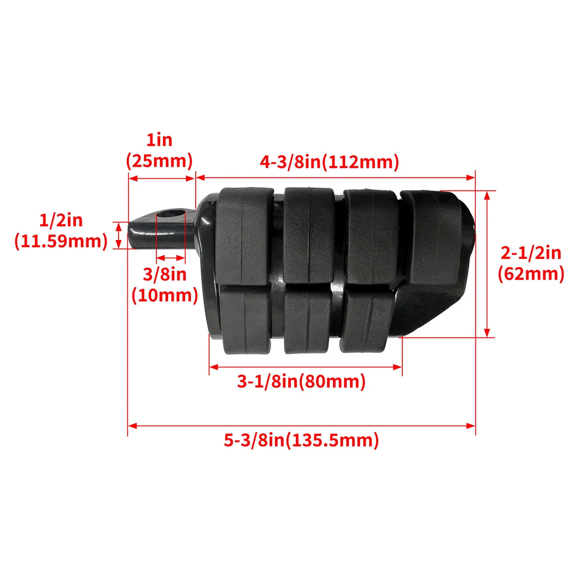 Black Long Highway Foot Pegs for Harley Davidson Street Road Glide