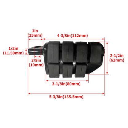 Black Long Highway Foot Pegs for Harley Davidson Street Road Glide