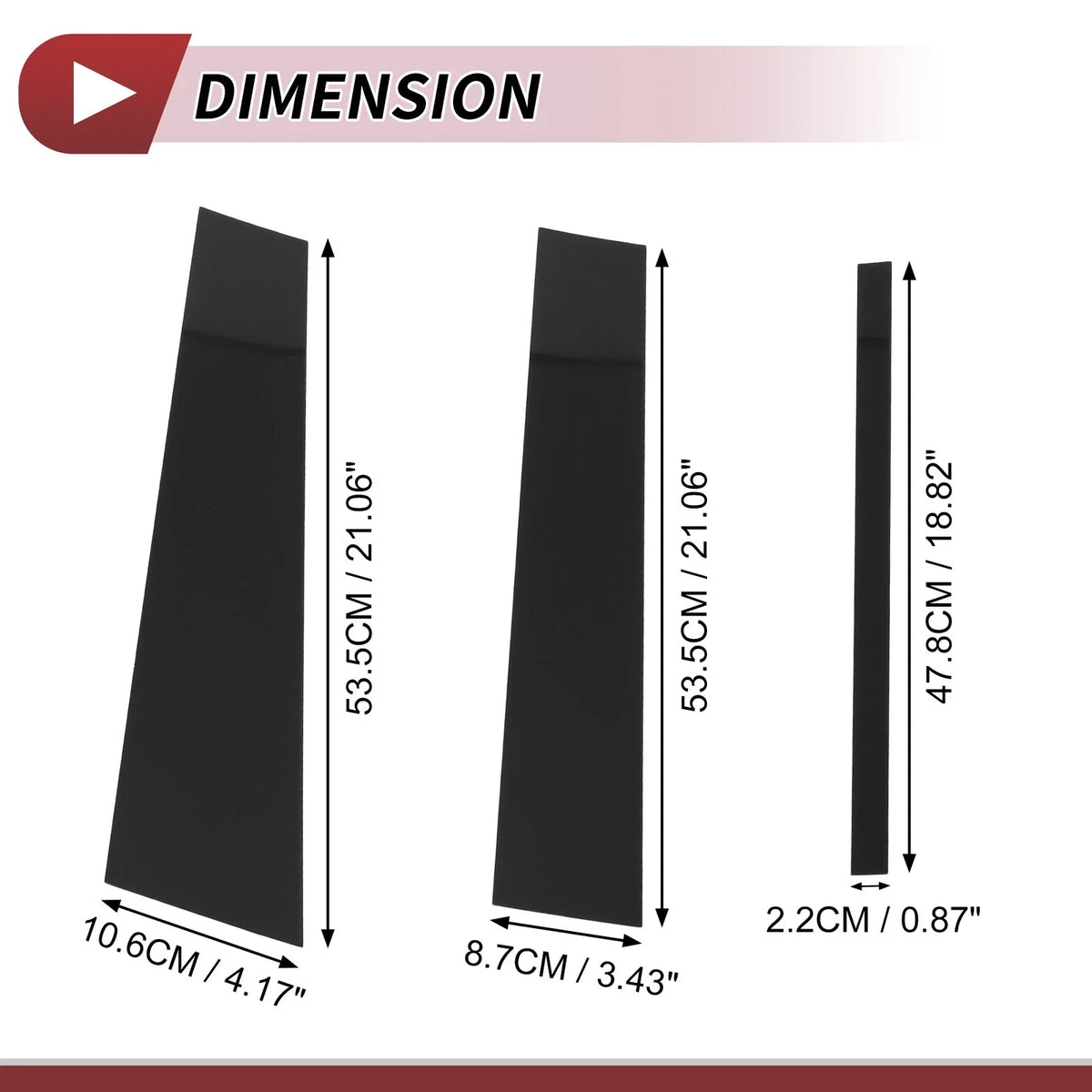 6 Pcs Door Pillar Window Trim for Nissan Titan (2004–2015) Black