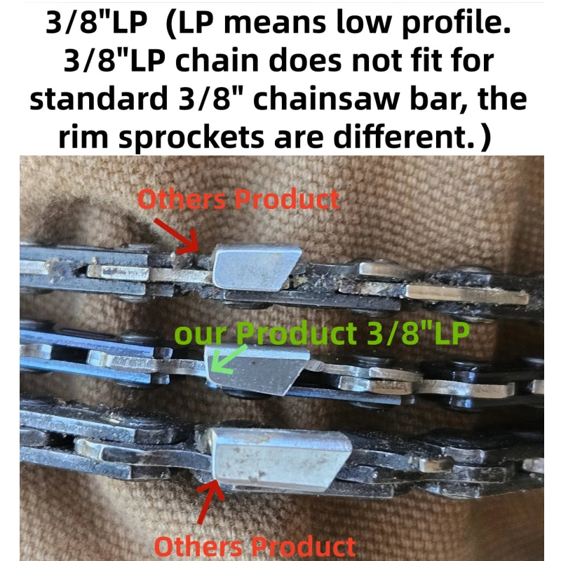 5X 20" Chainsaw Chain Blade 3/8"LP .050 Gauge 72DL for Stihl Husqvarna