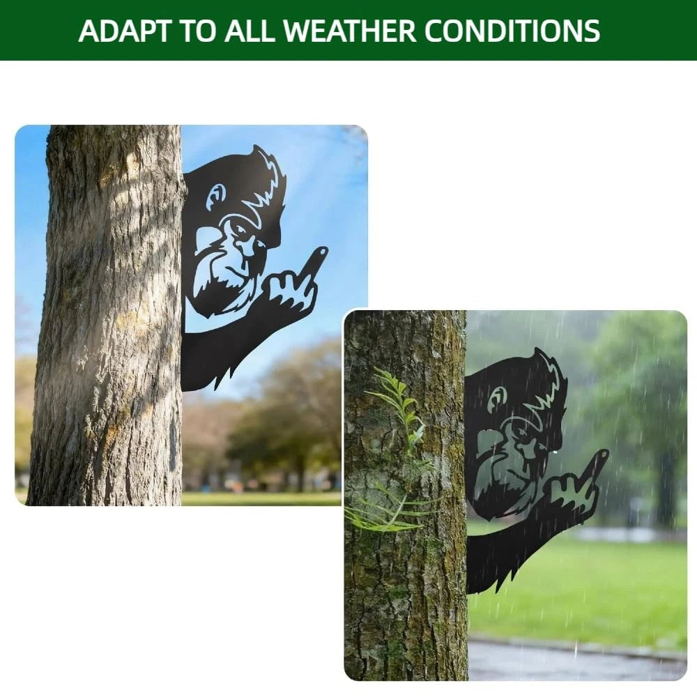 2X Peaking a Boo Bigfoot Car Decals 8"x15" Black