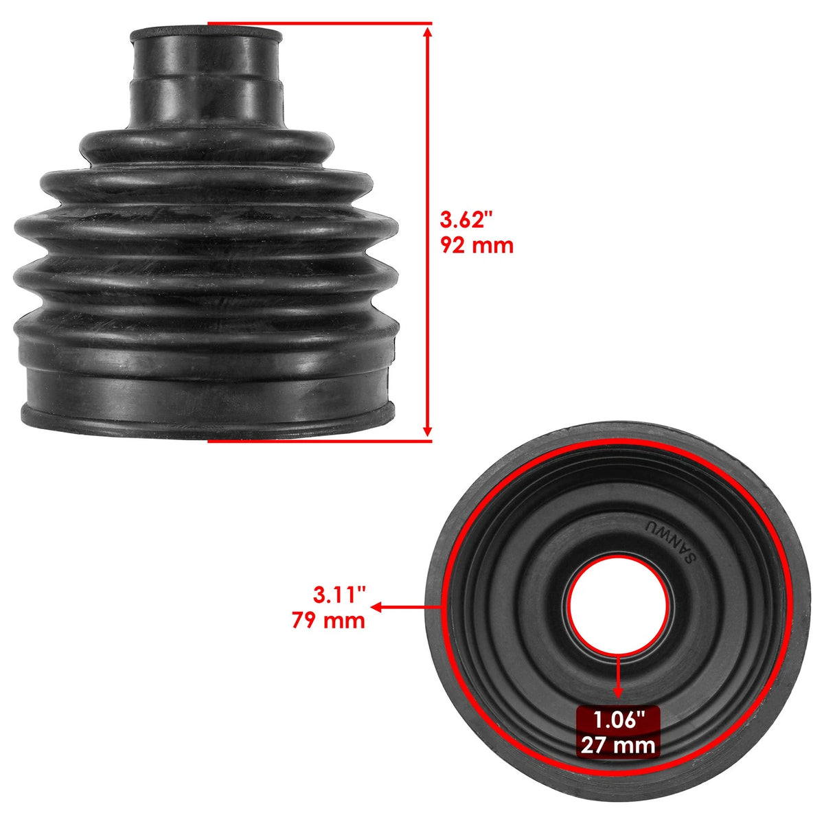 Front Drive Shaft Boot Kit for Kawasaki (49006-1293, BO159 - HHR)