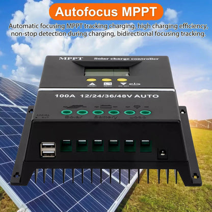 100A MPPT Solar Charge Controller for Auto PV (12V/24V/36V/48V)