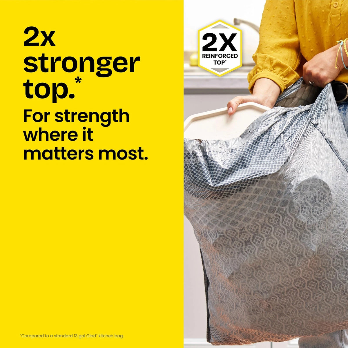 Glad ForceFlex MaxStrength Drawstring XL Trash Bags (Pack of 80)