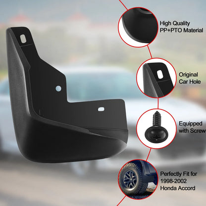 Front & Rear Splash Guards Mud Flaps for Honda Accord Sedan (1998–2002)