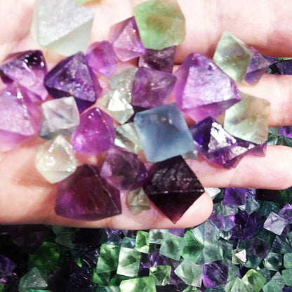 200g Fluorite Crystal Octahedrons Rock Specimen for DIY Making