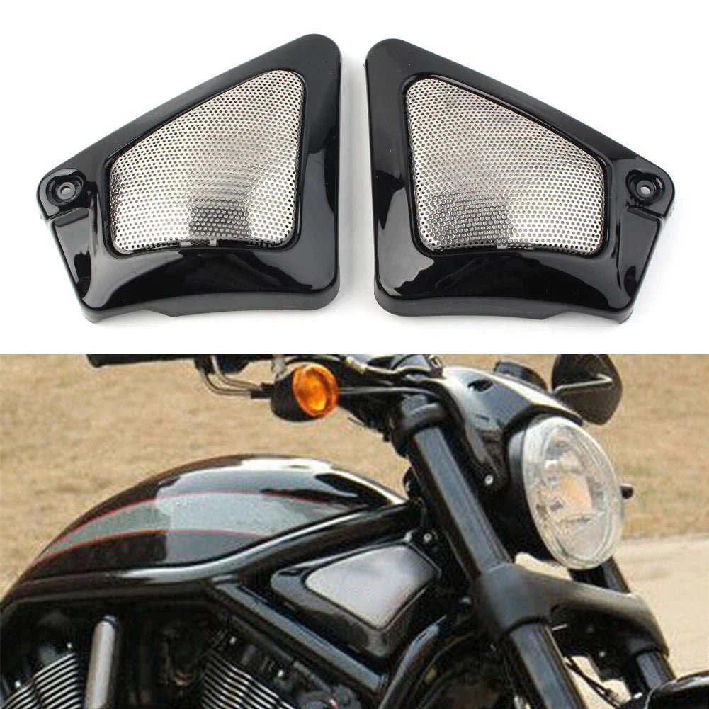 Pair Black Frame Neck Side Cover Guard for Harley V-Rod (2002–2017)