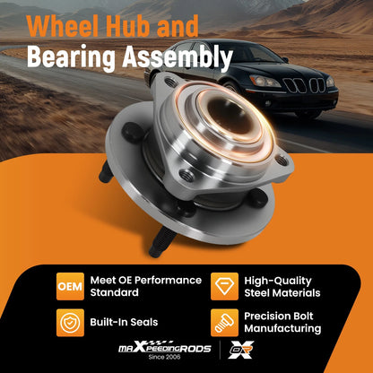 Pair Front Wheel Bearing Hub Assembly for Saturn Ion (2003–2007) 12413077, 513205, HA590069