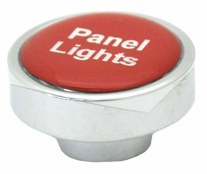 Panel Lights Knob for Peterbilt Kenworth (Chrome Red, Silver Letters) 96305