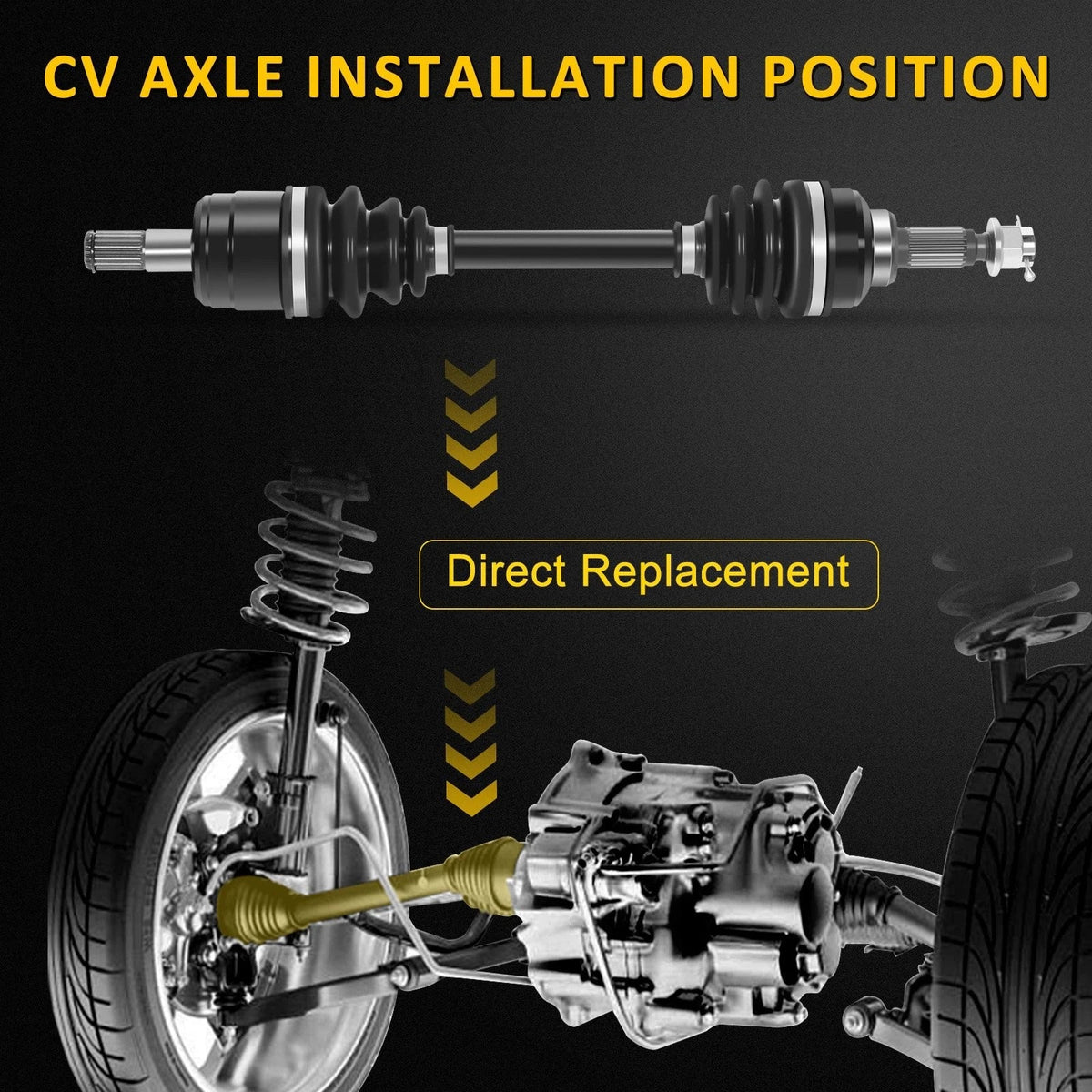 Set of 2 CV Axles for Honda FourTrax 300 ATV (1988–2000)