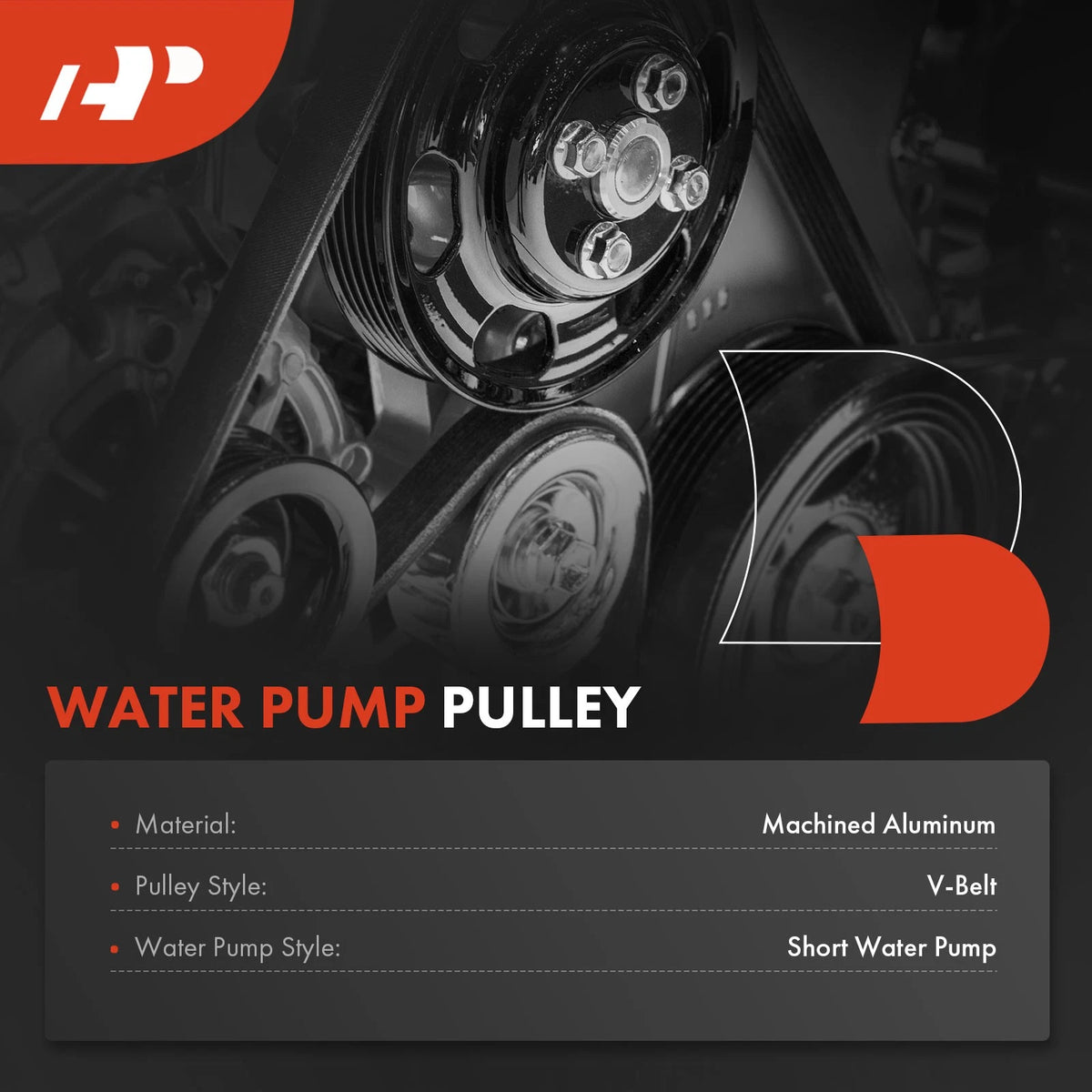 A-Premium 2X Aluminum Water Pump Pulley for SBC Chevy V8 (1955–1968) 8852