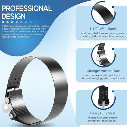 2322D Oil Filter Wrench for 1/2" Square Drive Tools (5-1/4" to 5-3/4")