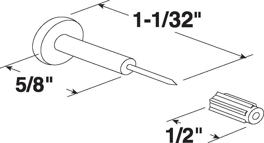 L 5895 Window Grid Retainer Pin for Prime-Line Windows (1-1/16 in.)