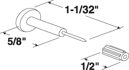 L 5895 Window Grid Retainer Pin for Prime-Line Windows (1-1/16 in.)