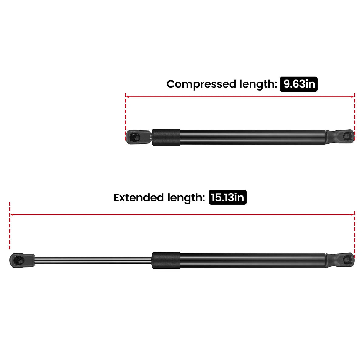 2 Hood Gas Lift Supports for Hyundai Sonata (2011–2014) 6489