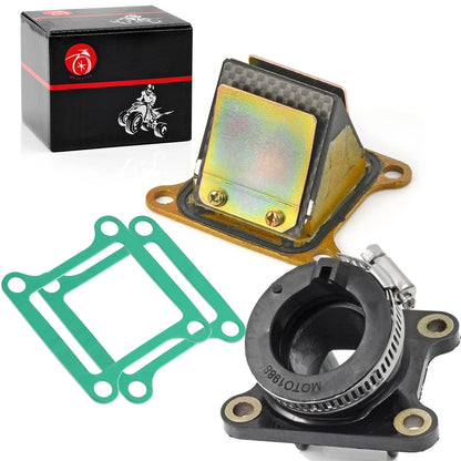 Carb Intake Manifold Boot & Reed Valve for Kawasaki KX80 KX100 (1991–2000)