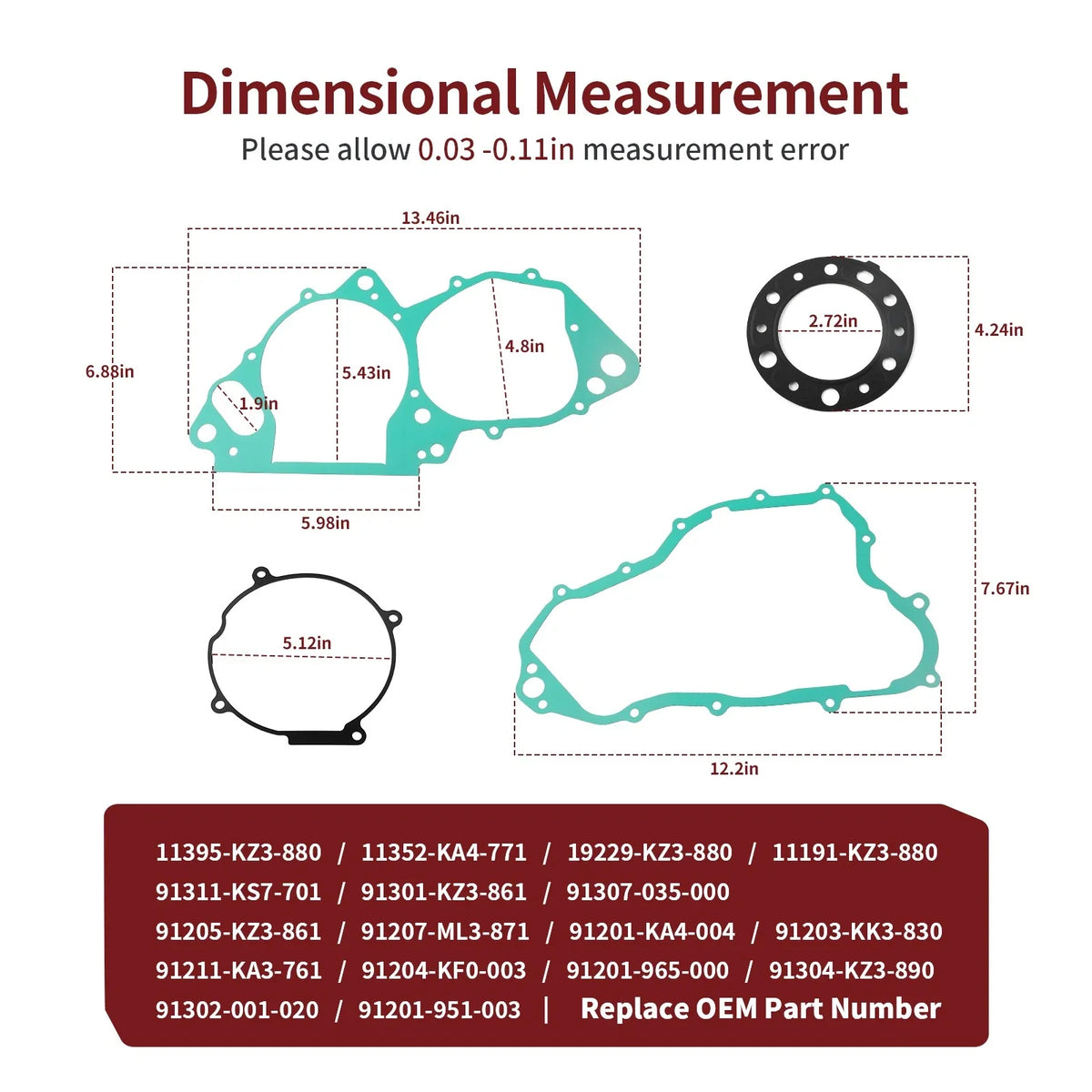 Complete Engine Gaskets Oil Seals Rebuild Kit for Honda CR250R (1992–2001)