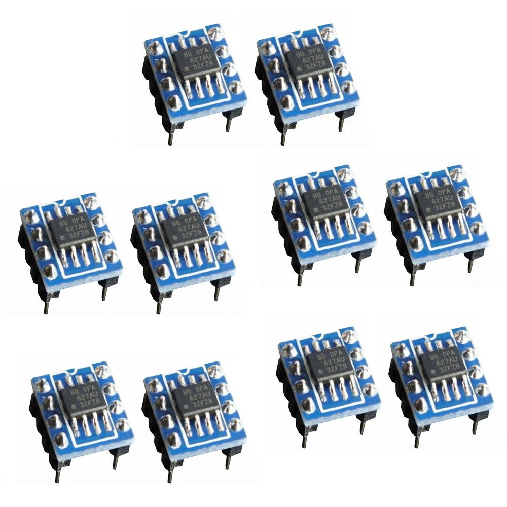 10-Piece Dual to Mono Op Amp Module for OPA627AU, NE5532