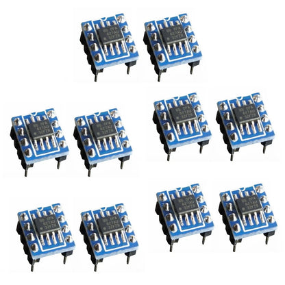 10-Piece Dual to Mono Op Amp Module for OPA627AU, NE5532
