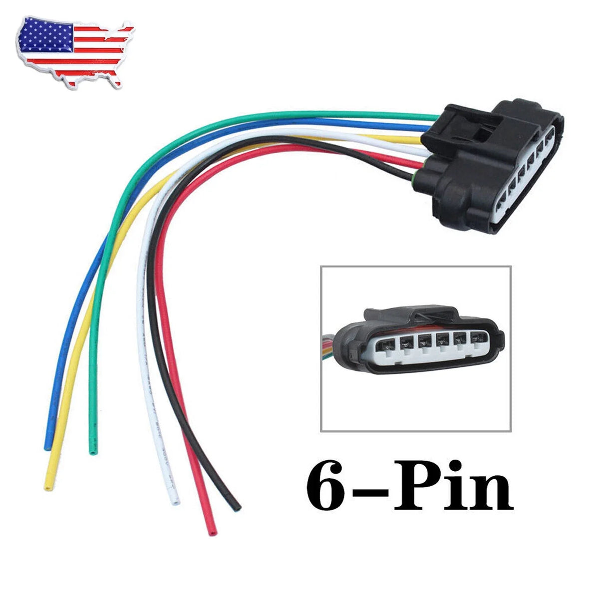 6-Way Connector Pigtail for Toyota Throttle Body Sensor (90980-11858)