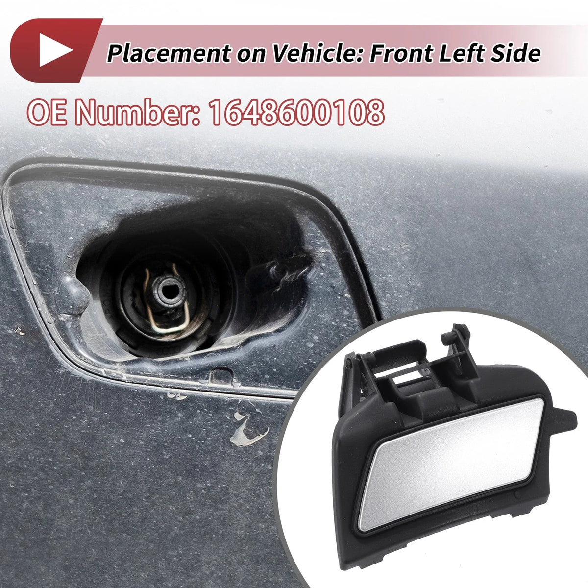 Front Left Washer Nozzle Cover Cap No. 1648600108 for Mercedes-Benz ML320 (2007–2008)