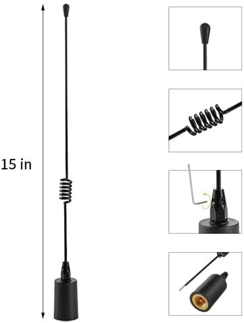 Long Range VHF Marine Radio Antenna 156-163Mhz PL259 Connector (16.5")