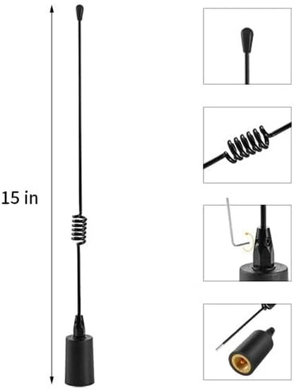 Long Range VHF Marine Radio Antenna 156-163Mhz PL259 Connector (16.5")