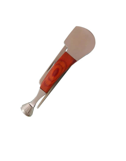 3 in 1 Stainless Steel and Rosewood Pipe Scraper for Tobacco Smoking