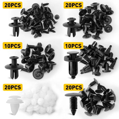 100 PCS Bumper Hood Fender Moulding Grille Retainer Clip for Ford