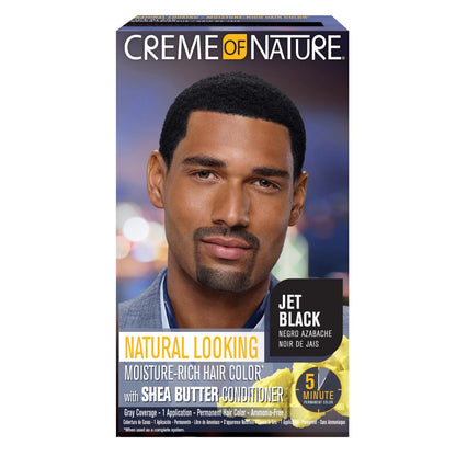 Creme of Nature Moisture-Rich Hair Color for Natural Looking Jet Black (1 Count)
